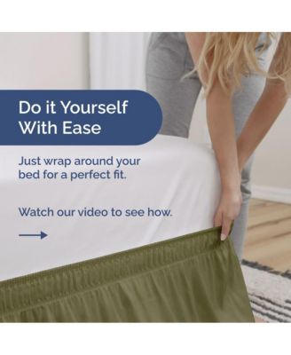 Ruffled Elastic Wrap Around Bedskirt 15 Inch Drop - Full