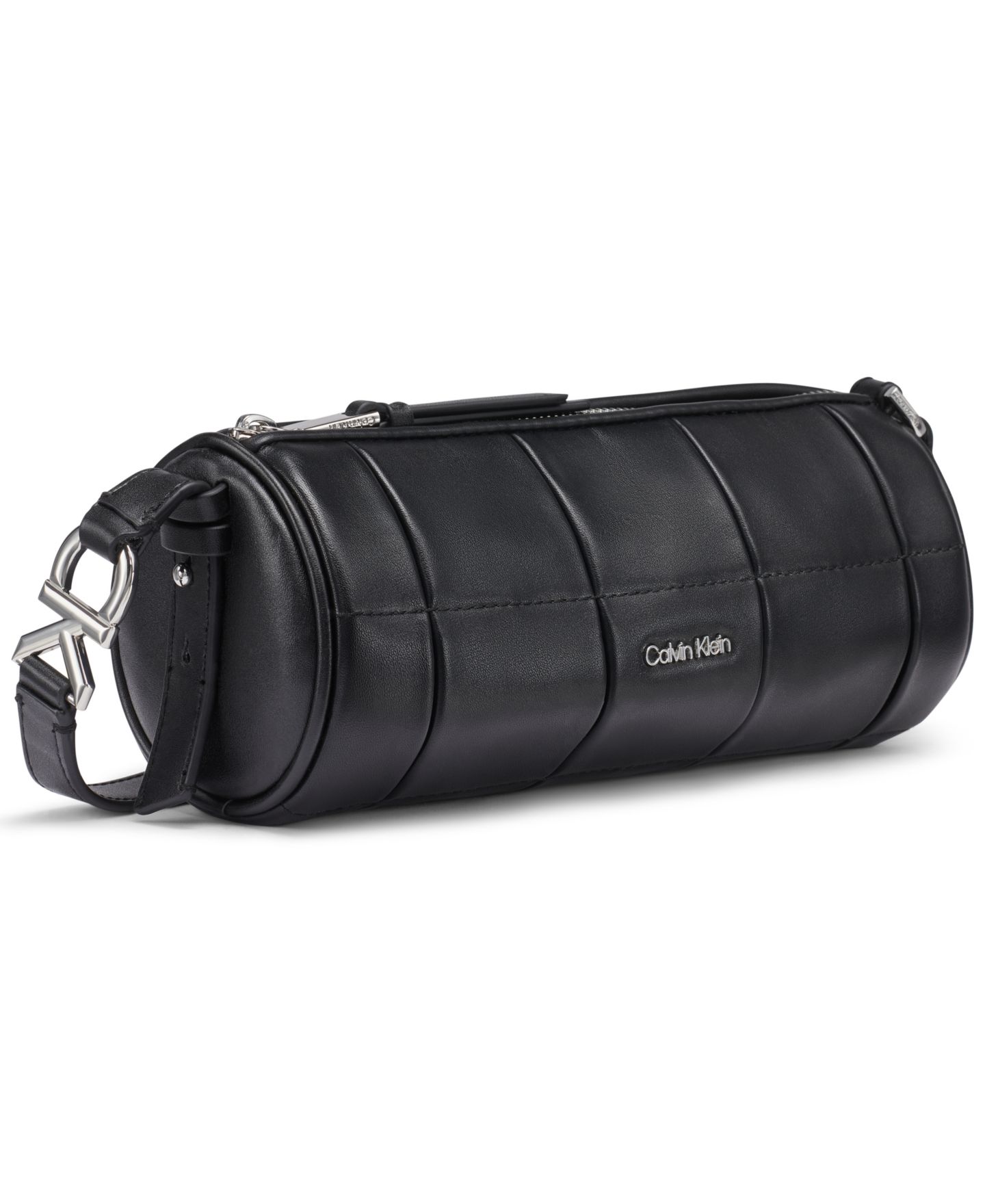 Женская сумка Calvin Klein Tina Pleated Small Crossbody Handbag, цвет: Чёрный / Серебряный — фото 3