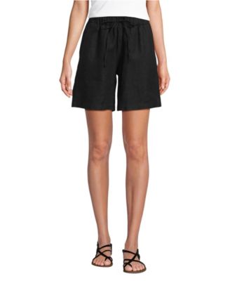 Women's Linen High Rise Pull On 7" Shorts