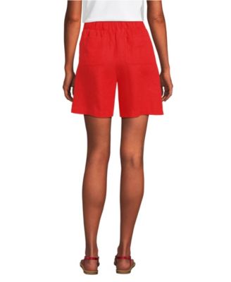Women's Linen High Rise Pull On 7" Shorts