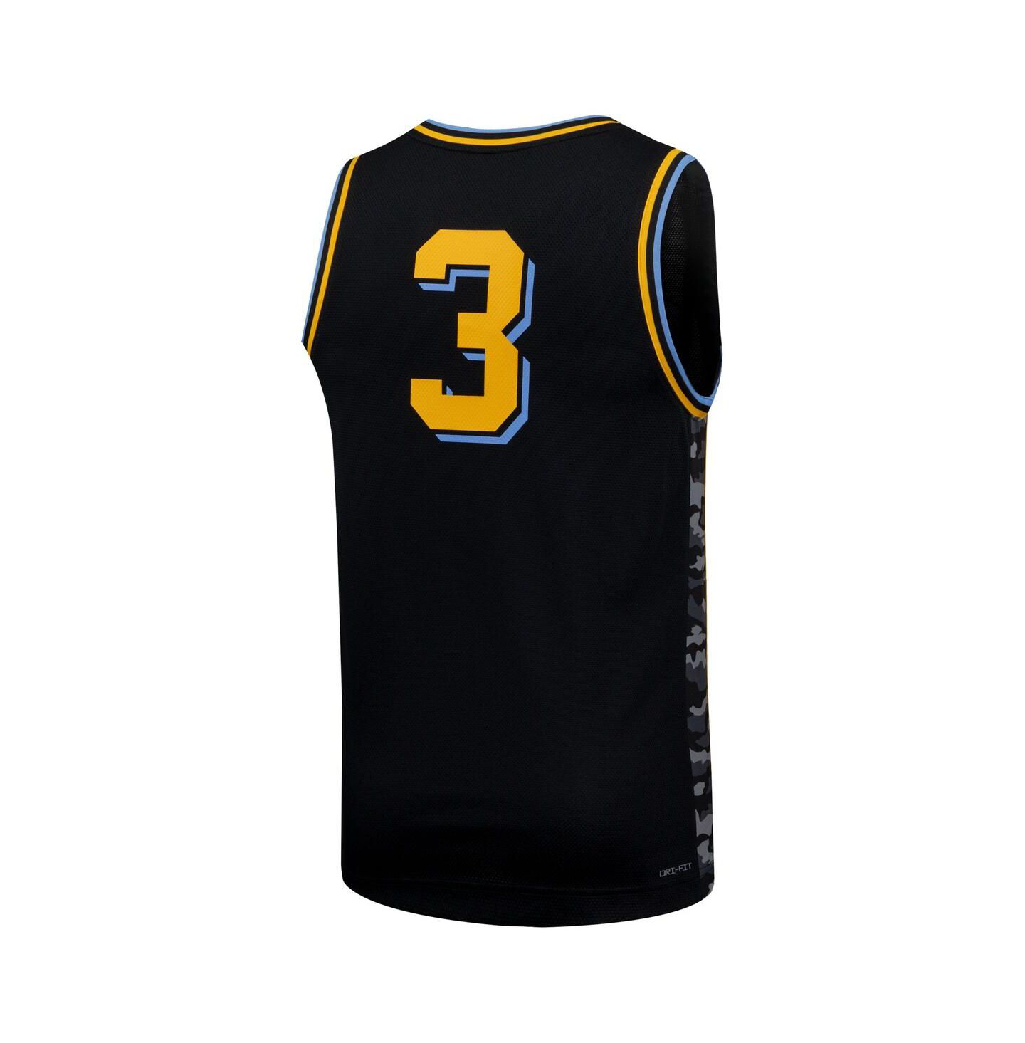 Мужской топ Nike 3 Black Marquette Golden Eagles Replica Basketball Jersey — фото 3