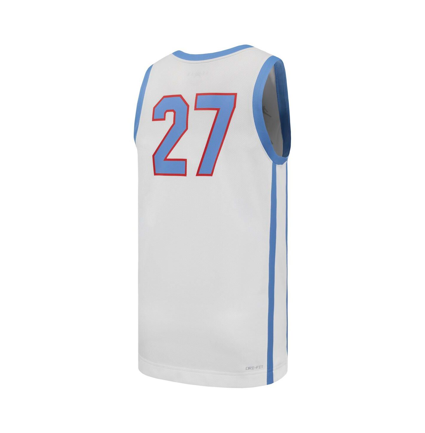 Мужской топ Jordan 27 White Houston Cougars Replica Basketball Jersey — фото 3