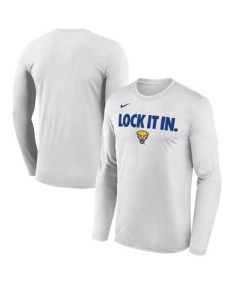 Men's White Pitt Panthers 2026 On-Court Bench Long Sleeve T-Shirt