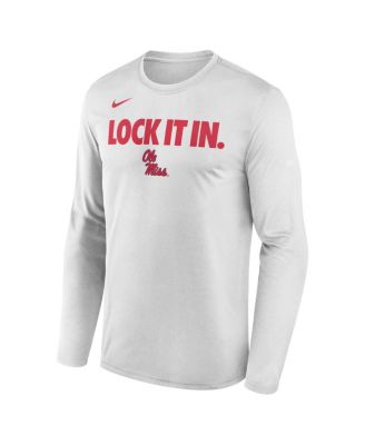 Men's White Ole Miss Rebels 2026 On-Court Bench Long Sleeve T-Shirt