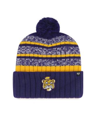 Men's Purple LSU Tigers Tavern Cuffed Knit Hat with Pom