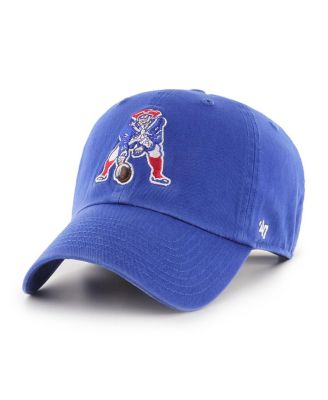Men's Royal New England Patriots Throwback Clean Up Adjustable Hat