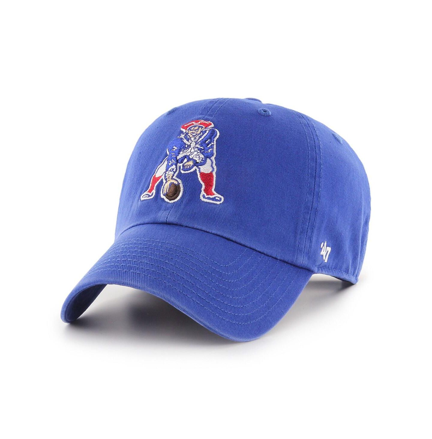 Мужская кепка '47 Brand Royal New England Patriots Throwback Clean Up Adjustable Hat — фото 1