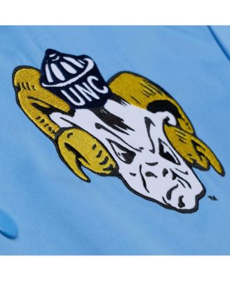 Men's Carolina Blue North Carolina Tar Heels Double Clutch Lightweight Satin Full-Snap Jacket