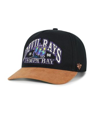 '47 Brand Men's Black/Brown Tampa Bay Rays Cooperstown Break Wood Suede ...