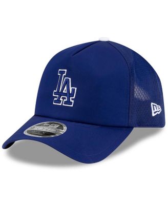 Men's Royal Los Angeles Dodgers 2026 Batting Practice Apex 9FORTY Adjustable Trucker Hat