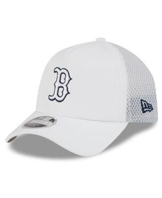 Men's White Boston Red Sox 2026 Batting Practice Apex 9FORTY Adjustable Trucker Hat
