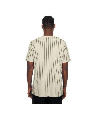 Men's Cream USA Baseball Throwback Meshback Pinstripe T-Shirt