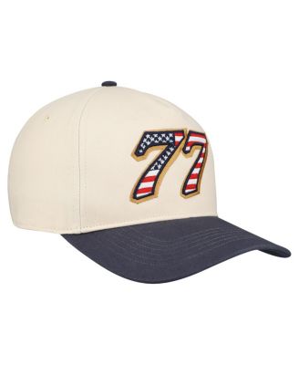 Men's Cream Carson Hocevar Flag Fill Two-Tone Hitch Adjustable Hat