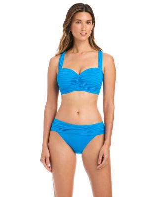 Bleu Rod Beattie Shirred Underwire D-Cup Bikini Top