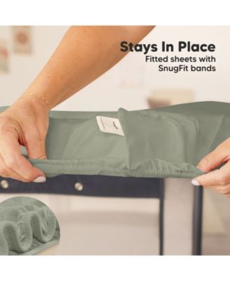 Mini Crib Sheets for Baby Girls, Boys, 2-Pack Soothe Pack and Play Sheets Fitted, Pack N Play Mattress Sheet