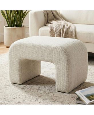 29" Upholstered Waterfall Bedroom Bench, Small Entryway Bench, 1 Pc