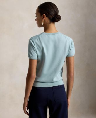 Women's Short-Sleeve Crew Neck Sweater