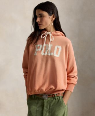 Women's Crewneck Lightweight Logo-Print Hoodie