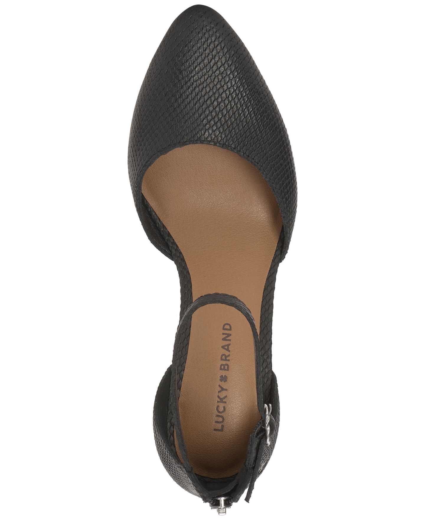 Женские туфли Lucky Brand Nitika Wedge Heel Pumps, цвет: Чёрный змеиный кожаный — фото 4