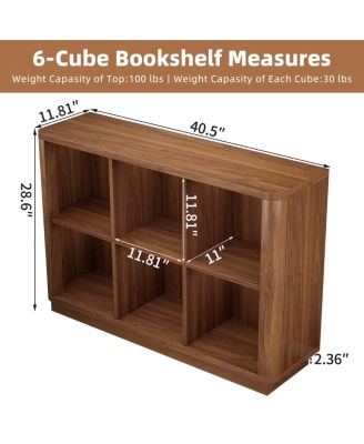 6-Cube Low Bookcase with Base