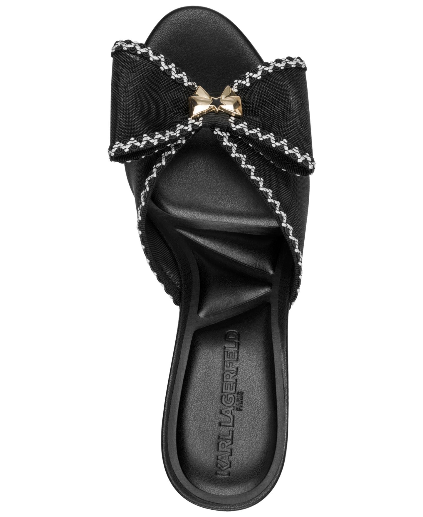 Женские сандалии KARL LAGERFELD PARIS Damina Slip-On Dress Sandals, цвет: Чёрный — фото 4