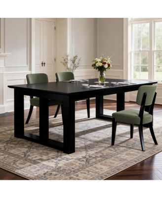 Armless Dining Chairs Set of 2 with Wood Legs