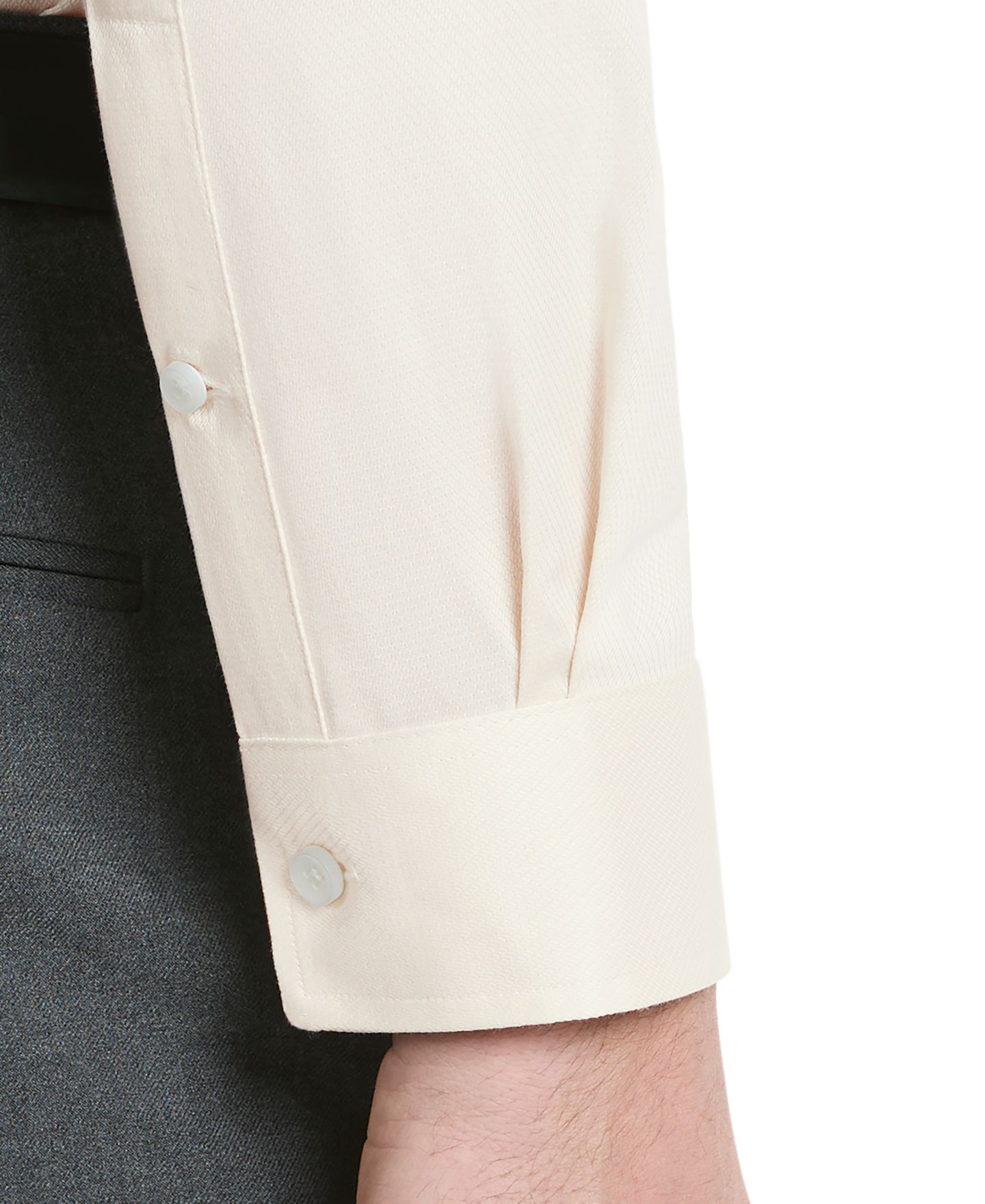Мужская рубашка Michael Kors Passport Slim-Fit Dress Shirt, цвет: Экрю — фото 3