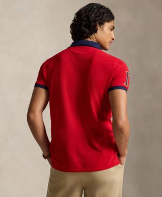 Men's Custom Slim-Fit Crest Mesh Polo Shirt