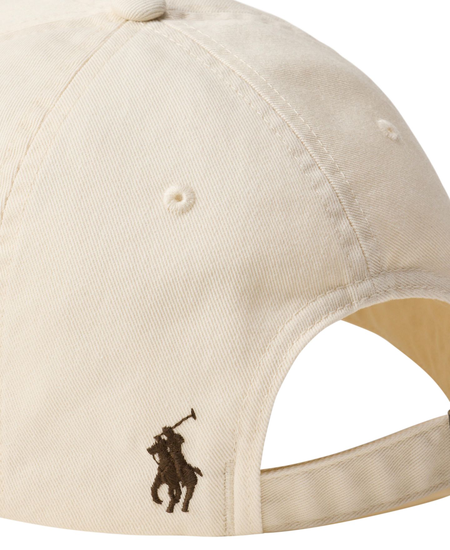 Женский головной убор Polo Ralph Lauren Cotton Twill Ball Hat, цвет: Кремовый — фото 4
