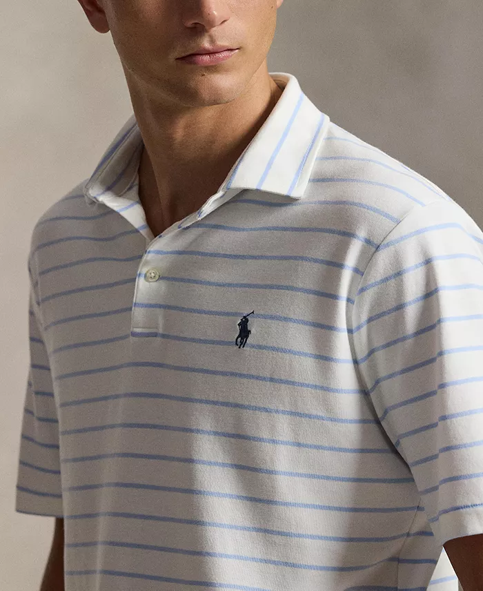Classic Striped Soft Cotton Polo Shirt - thumbnail 3