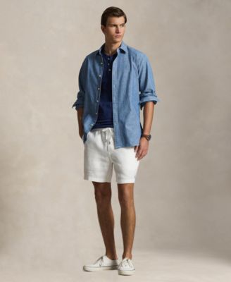 Men's Featherweight Mesh Henley Polo Shirt thumbnail 3