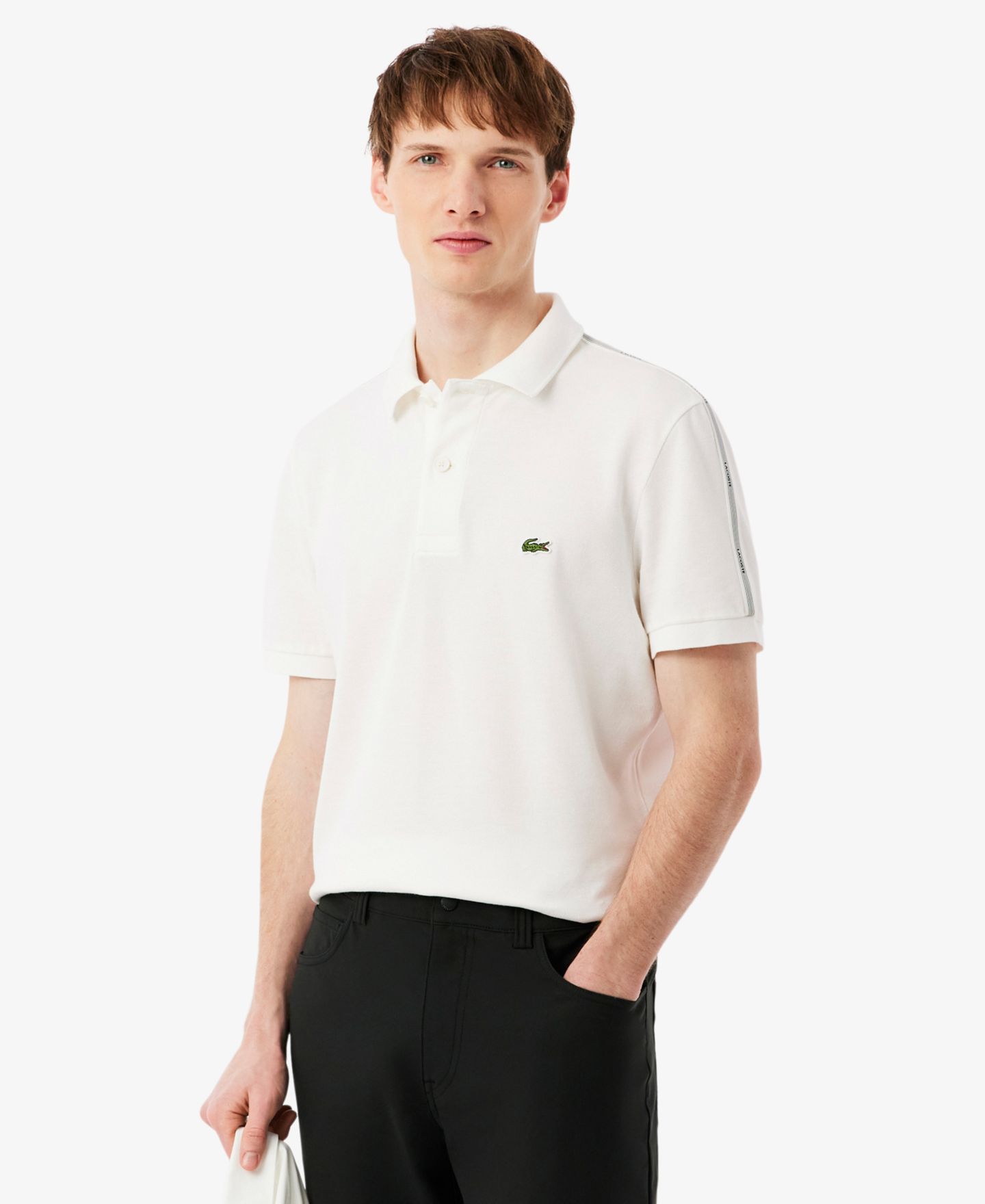 Мужское поло Lacoste Regular-Fit Short-Sleeve Polo Shirt, цвет: Flour — фото 1