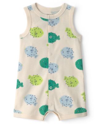 Baby Boys' Cotton Snap Up Rompers
