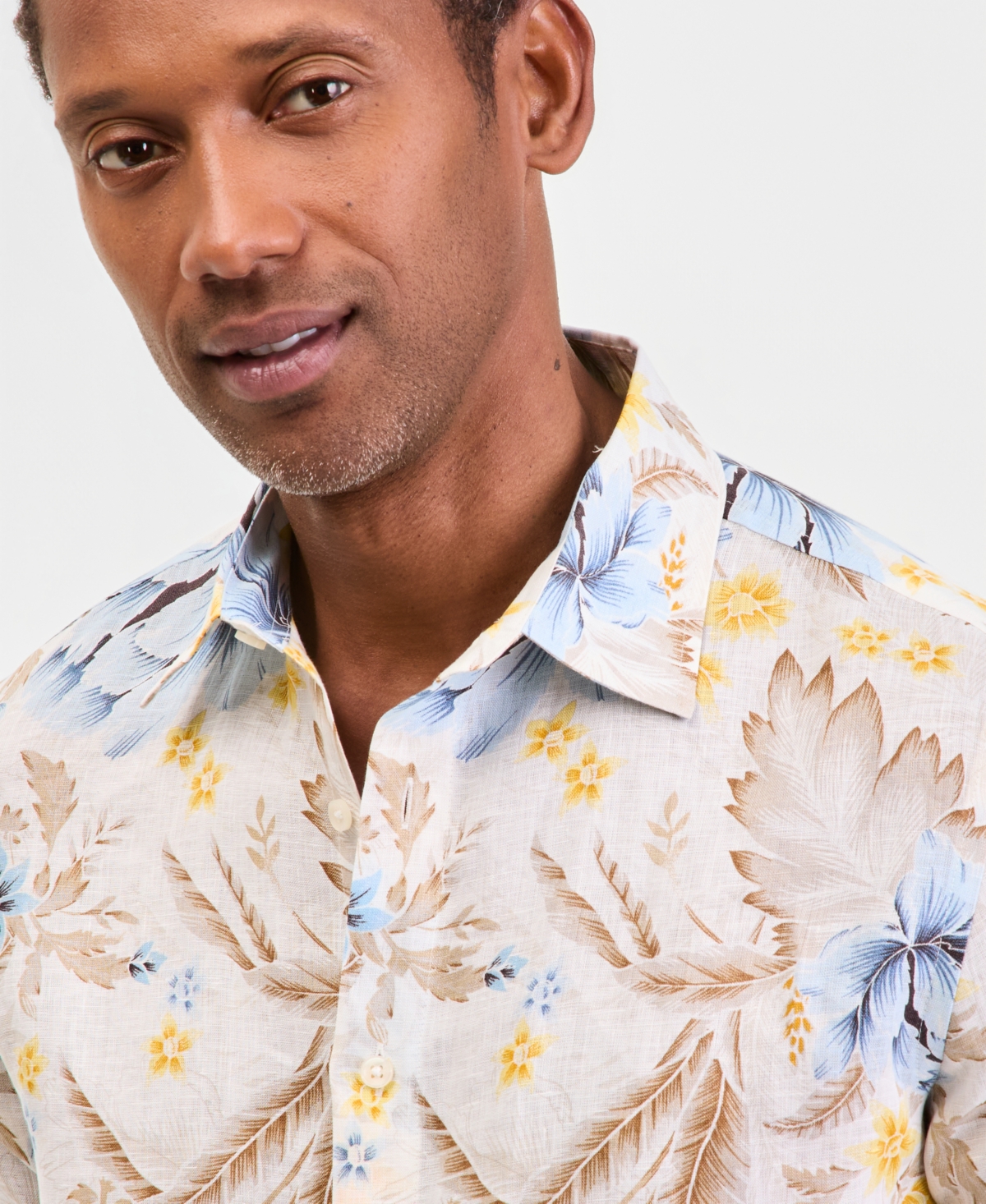 Club Room Men's Long-Sleeve Resort Linen Shirt, Macy's Exclusive