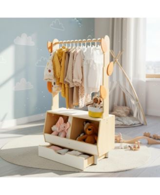 Tree Dress Up Rack Kids Costume Organizer Storage Cabinet Playroom Bedroom