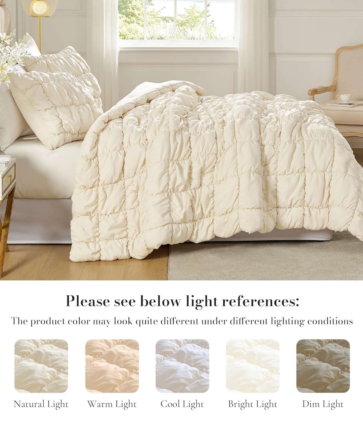 Unikome Modern Style Pintuck All Season Comforter