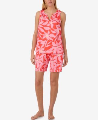 Women's Sleeveless Top & Bermuda Pajama Shorts, 2-Piece Set