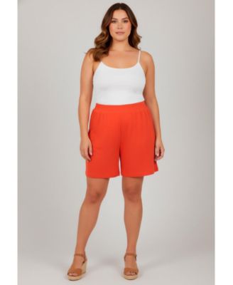 Women's Knit Gauze Smocked Shorts