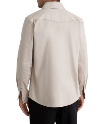 Men's Cotton-Twill Twin-Pocket Stretch Overshirt