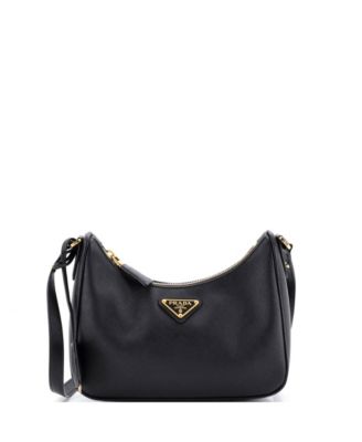 Mini Re-Edition Hobo Saffiano Leather