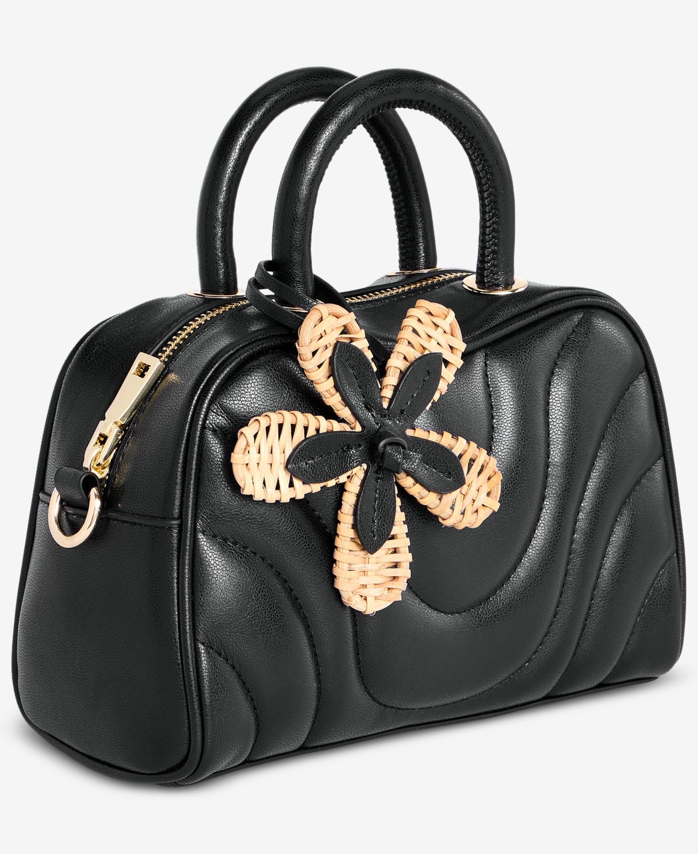 Женская сумка I.N.C. International Concepts Aydenn Mini Wave Satchel Handbag, цвет: Чёрный — фото 3