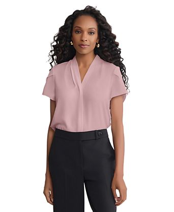 macys dress shirts womens Jones New York Easy Care Shirt Large / Blue and button front closure Women's Dressy Tops | Macy's