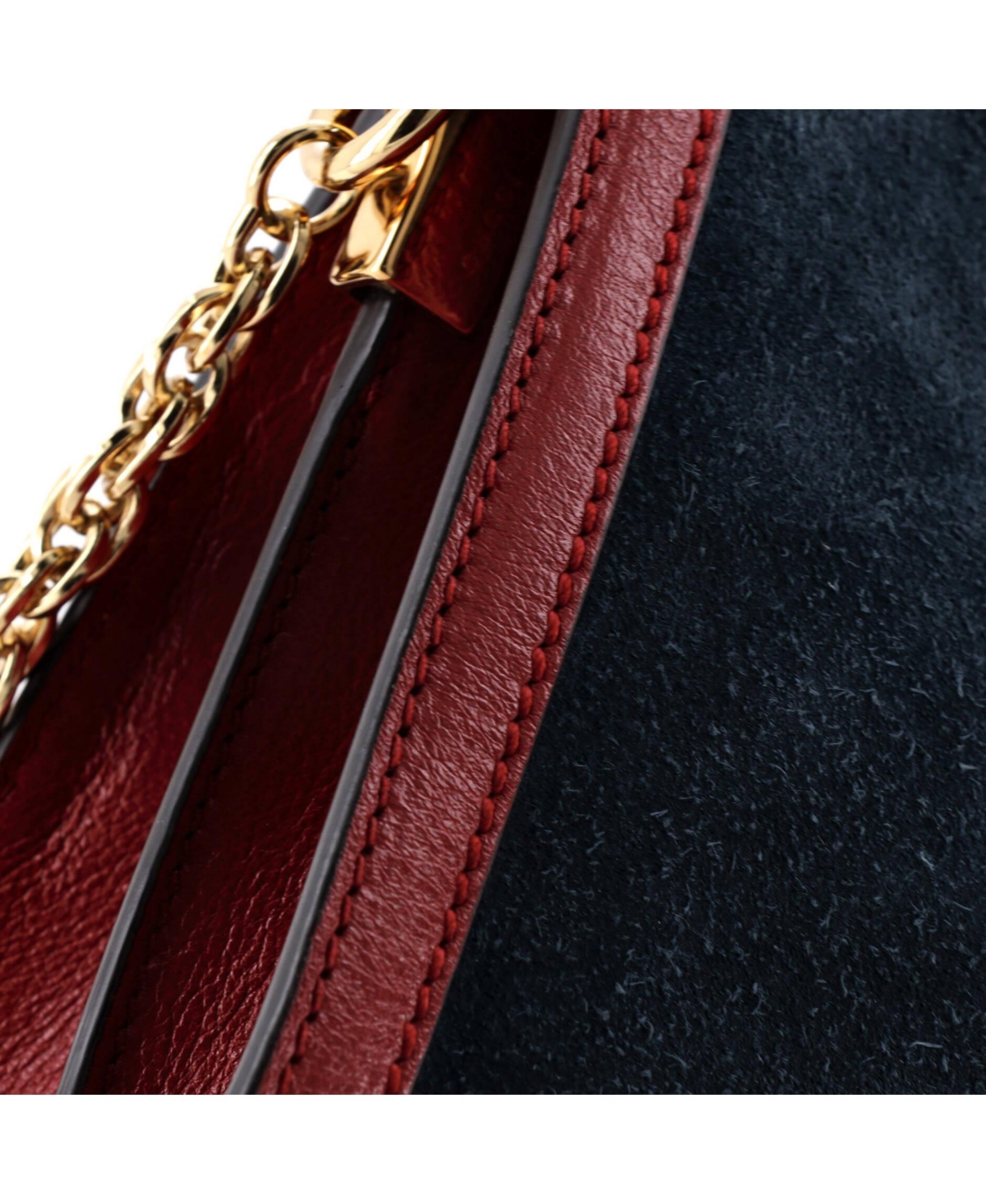 Pre-Owned Gucci Small Ophidia Chain Shoulder Bag Suede
