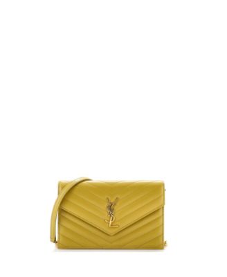 Small Classic Monogram Wallet on Chain Matelasse Chevron Leather