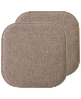 2 Pack Chair Cushion Memory Foam Pads Non Skid Rubber Seat Cover