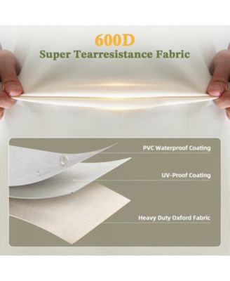 Outdoor Furniture Cover Waterproof, 4 Piece Patio Furniture Set Cover for Outside Couch, Lawn Chairs, Coffee Table,Windproof with Buckle Strap