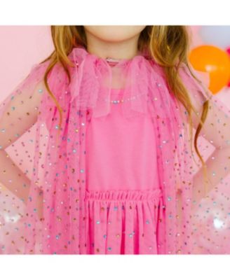 Girls Raspberry Rhinestone Cape