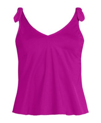 Women's Tie Shoulder Flutter Tankini Top