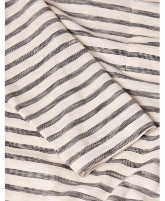 Women's Stripe Crew Neck Pocket Top