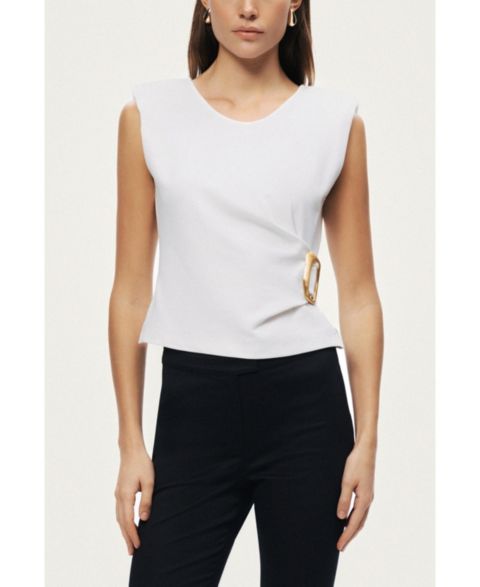 Женская блузка NOCTURNE Sleeveless Buckle-Detail